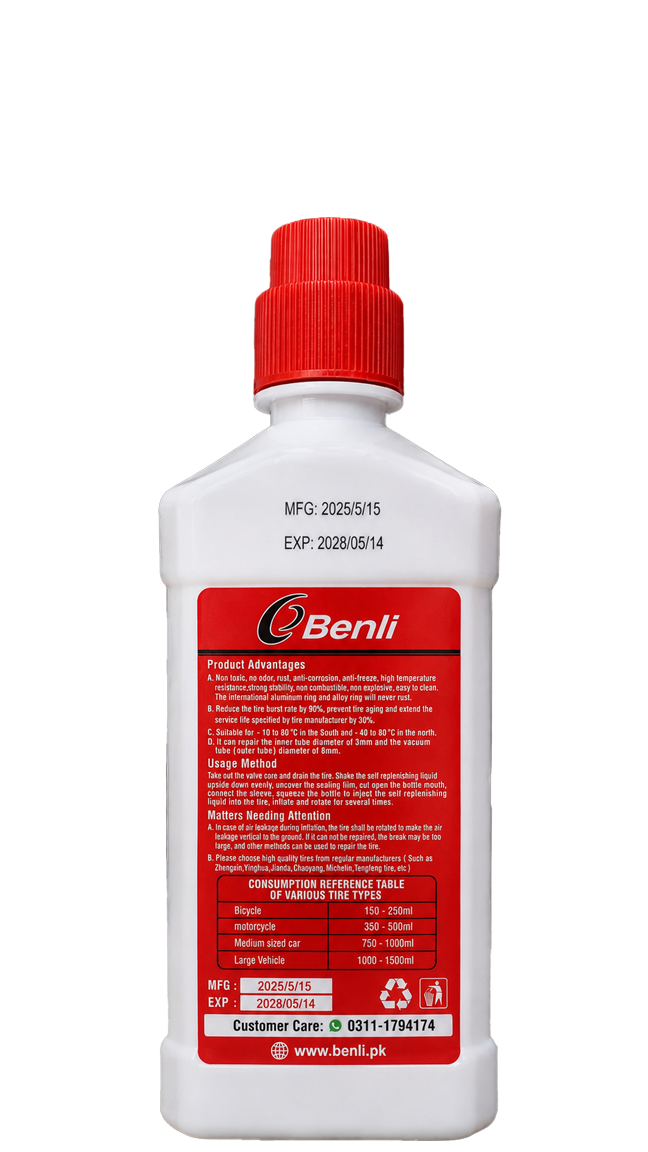 400ml Benli Tire Sealant