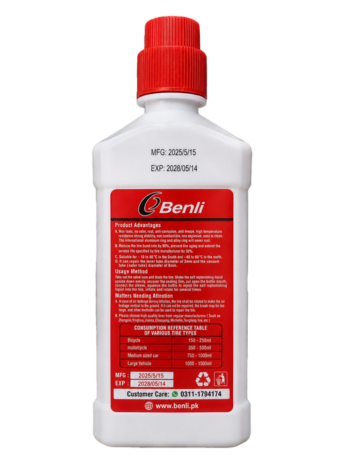 400ml Benli Tire Sealant